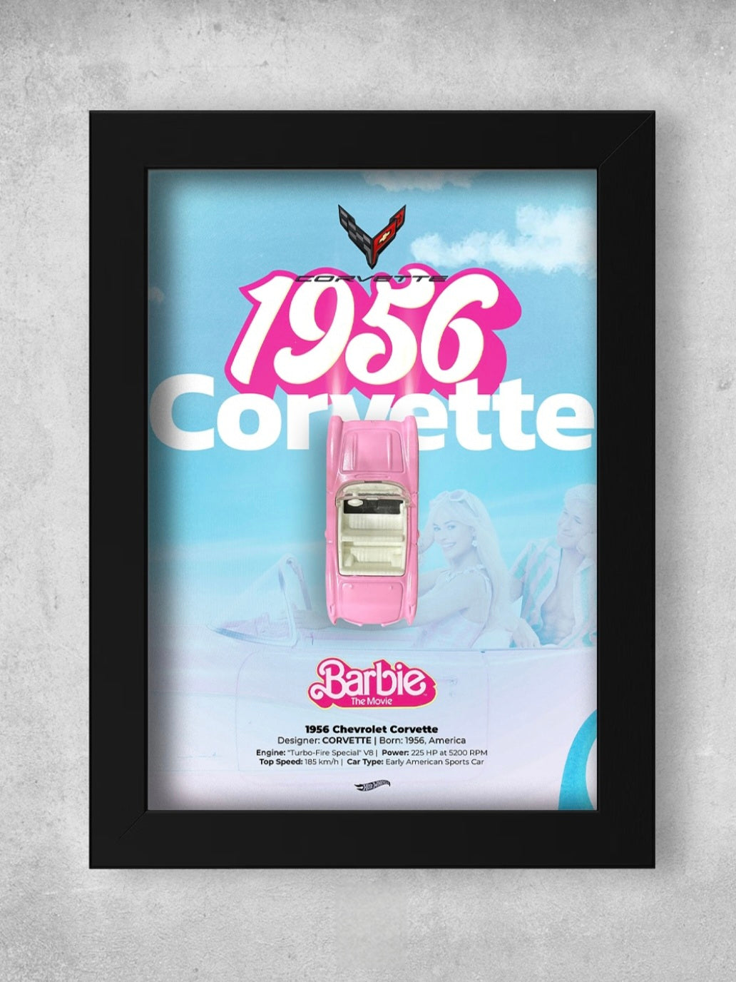 Barbie 1956 Corvette - Wall Art